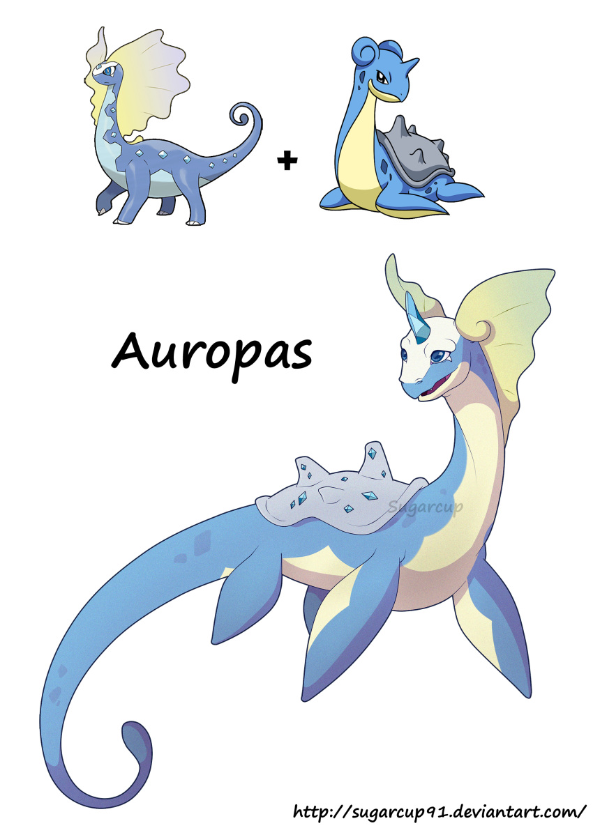 absurd_res alpha_channel ambiguous_gender blue_body blue_eyes blue_horn fangs feral generation_1_pokemon glistening glistening_eyes hi_res horn lapras milk-jug mouth_closed nintendo open_mouth pokemon pokemon_(species) side_view simple_background solo species_request teeth text transparent_background url yellow_body