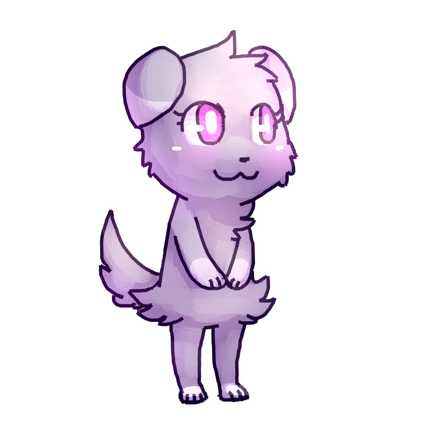 2015 absurd_res anthro biped black_nose cat_smile closed_smile digital_media_(artwork) espurr eyelashes female flavia-elric fluffy fluffy_tail fur generation_6_pokemon grey_body grey_fur hi_res mouth_closed nintendo paws pink_eyes pokemon pokemon_(species) pupils smile solo standing tail white_pupils white_sclera