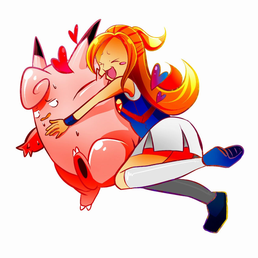 blue_eyes mona mona_(warioware) nintnedo orange_hair pokemon tagme