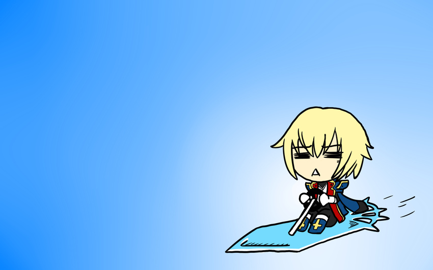 :< blazblue blonde_hair female highres ice_car jin_kisaragi solo