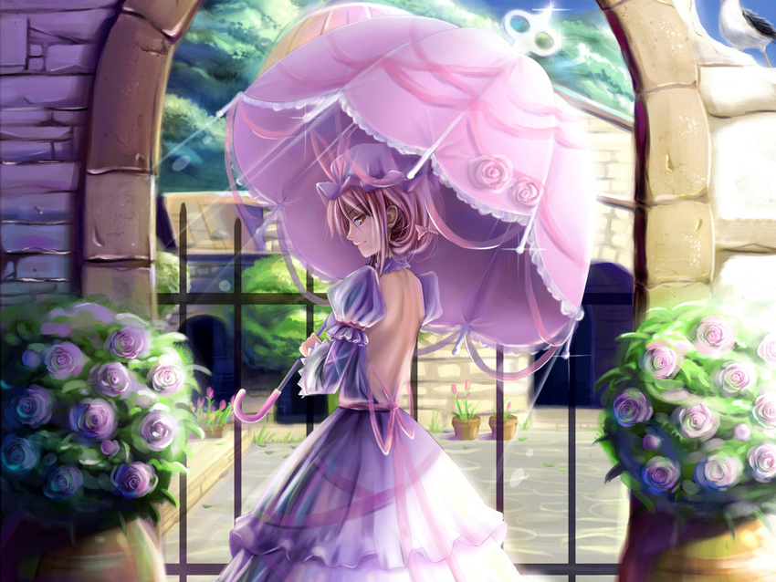 dress saber_01 touhou umbrella yakumo_yukari