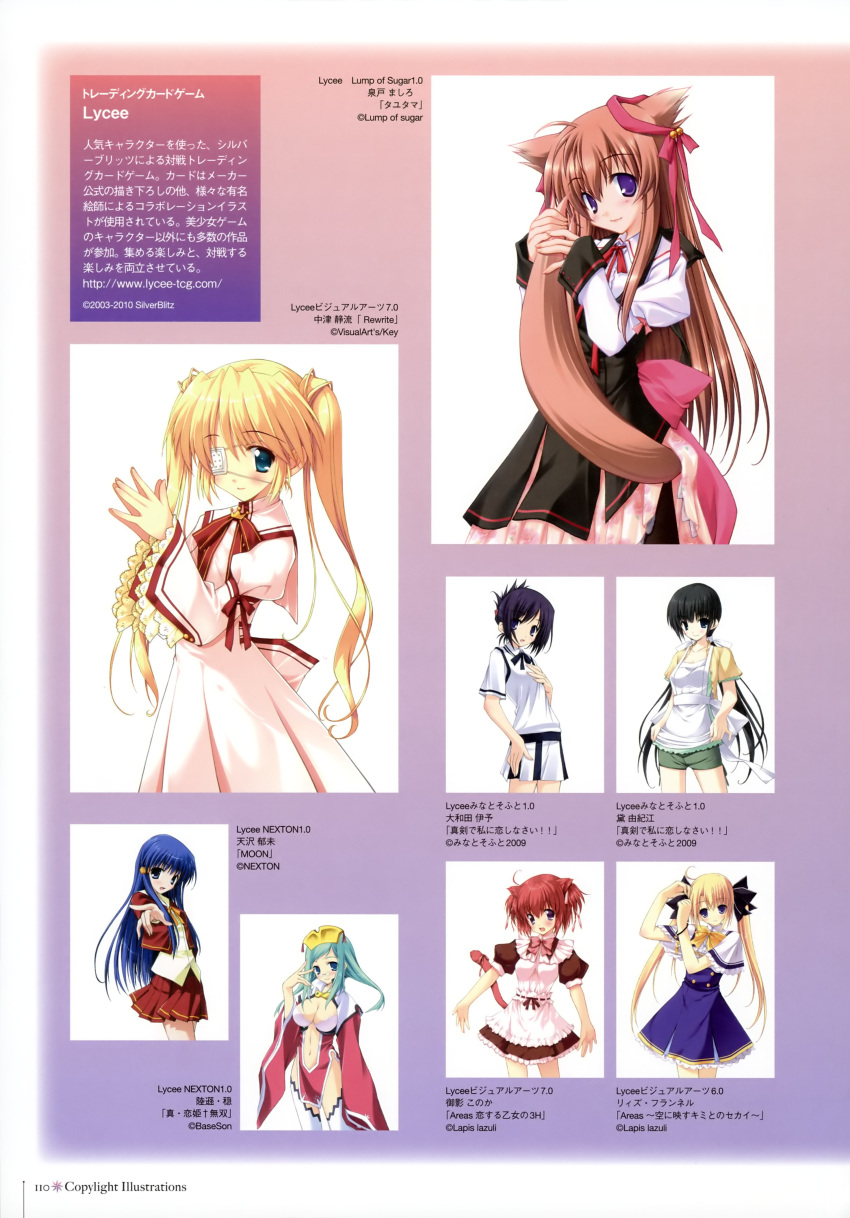 amane_sou animal_ears areas eyepatch koihime_musou maji_de_watashi_ni_koi_shinasai! mayuzumi_yukie megane mikage_konoka mito_mashiro nakatsu_shizuru nekomimi rewrite riizu_furanneru rikuson seifuku shin_koihime_musou tail tayutama