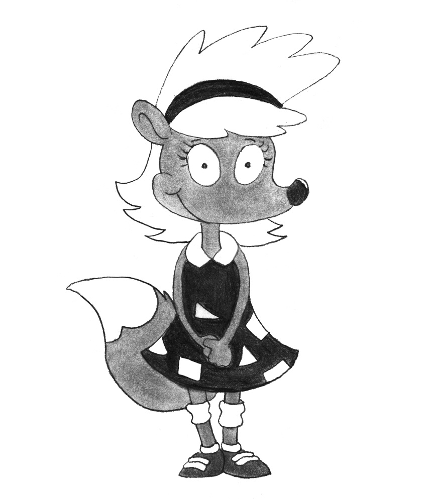 2022 absurd_res anthro canid canine clothed clothing efradraws eyelashes female fox headgear hi_res looking_at_viewer mammal nickelodeon raised_tail rocko's_modern_life sheila_(rocko's_modern_life) simple_background smile tail white_background