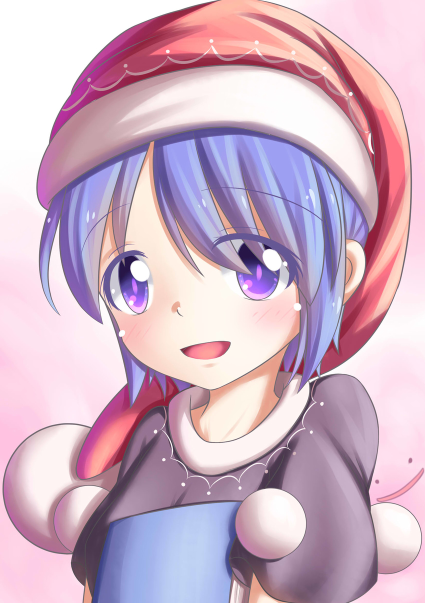 :d absurdres bad_id bad_pixiv_id blue_eyes blue_hair book commentary dior-zi ditto doremy_sweet dress female hat highres nightcap open_mouth pokemon pokemon_(creature) pom_pom_(clothes) smile touhou when_you_see_it