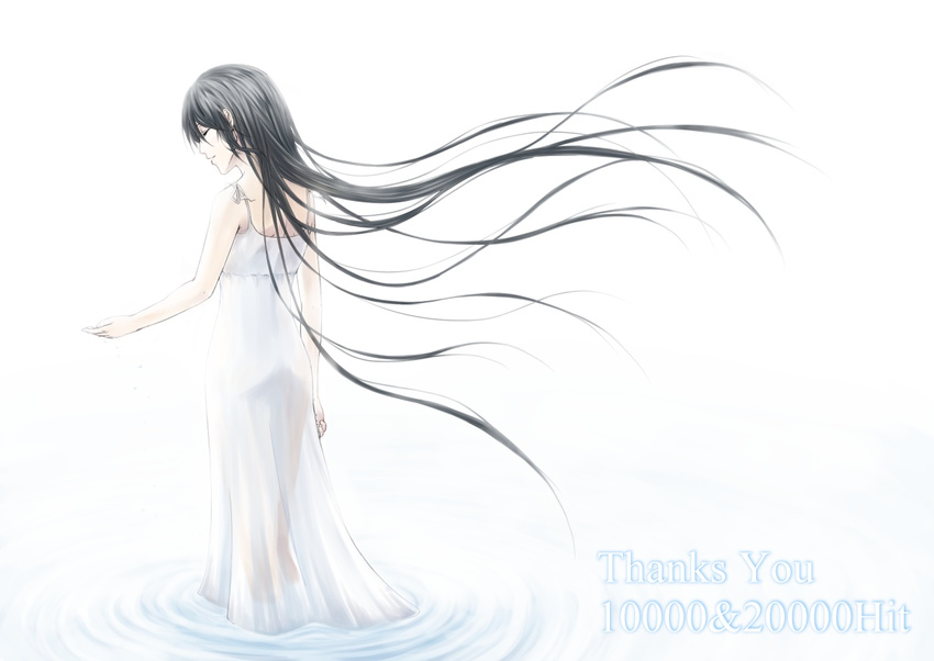 black_hair closed_eyes female girl long_hair original solo tatuya very_long_hair white_background