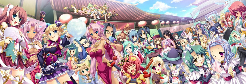 6+girls bachou batai bunshuu chinkyuu chouhi chouhou choukaku choukun chouryou chouun enjutsu enshou everyone gakushin game_cg ganryou gengan gien houtou jun'iku kakouen kakouton kaku_(koihime_musou) kakuka kan'u koihime_musou kougai kousonsan mike_(koihime_musou) moukaku multiple_girls outdoors riri riten ryomou ryuubi shamu shokatsuryou shoukyou shuuyu sky sonken sonshoukou sousou teiiku ten'i tora_(koihime_musou) toutaku ukin