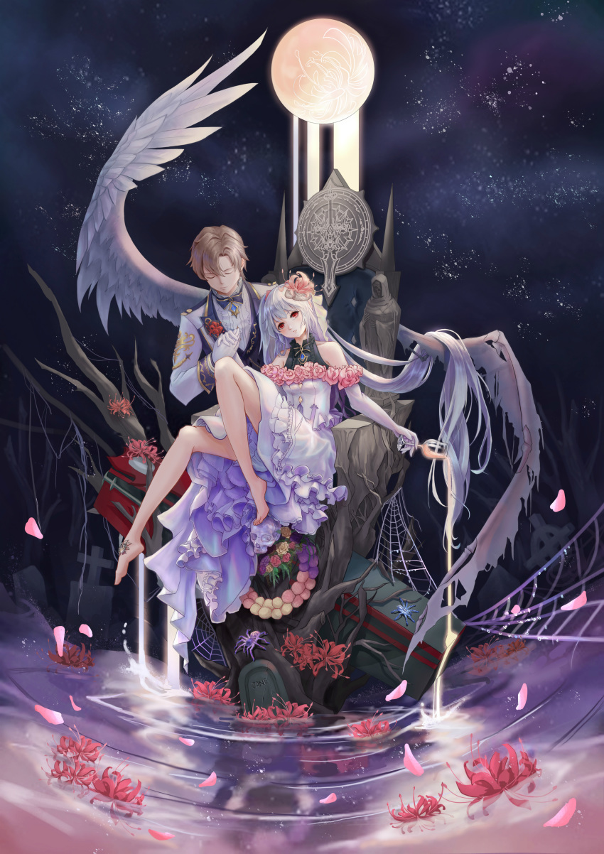 calypsosiew dress feet jane_(king's_raid) king's_raid theo_(king's_raid) uniform wings