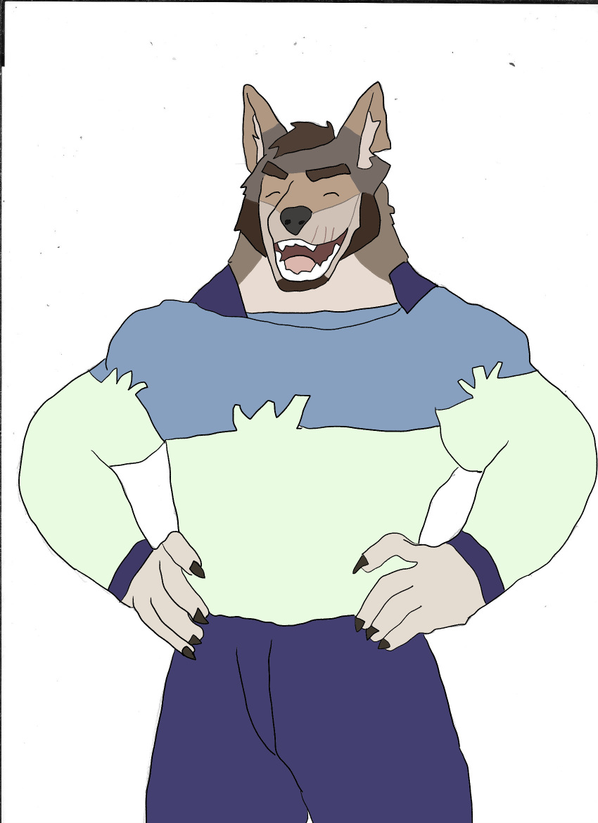 atsuya_09 canid canine canis clothing coyote echo_(series) echo_project hi_res inazuma_eleven_(series) male mammal soccer_uniform solo sportswear the_smoke_room uniform william_adler