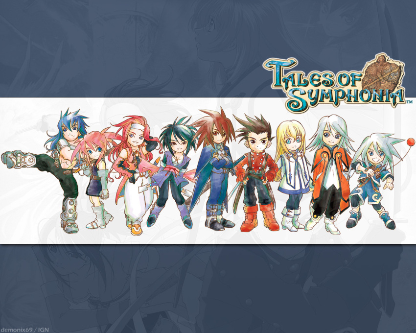 colette_brunel genis_sage kratos_aurion lloyd_irving presea_combatir raine_sage regal_bryant sheena_fujibayashi tales_of_symphonia zelos_wilder