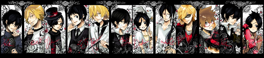 chrome_dokuro dino eyepatch gokudera_hayato heterochromia hibari_kyoya katekyo_hitman_reborn! leonardo_lipi megane reborn risa rokudou_mukuro sawada_tsunayoshi