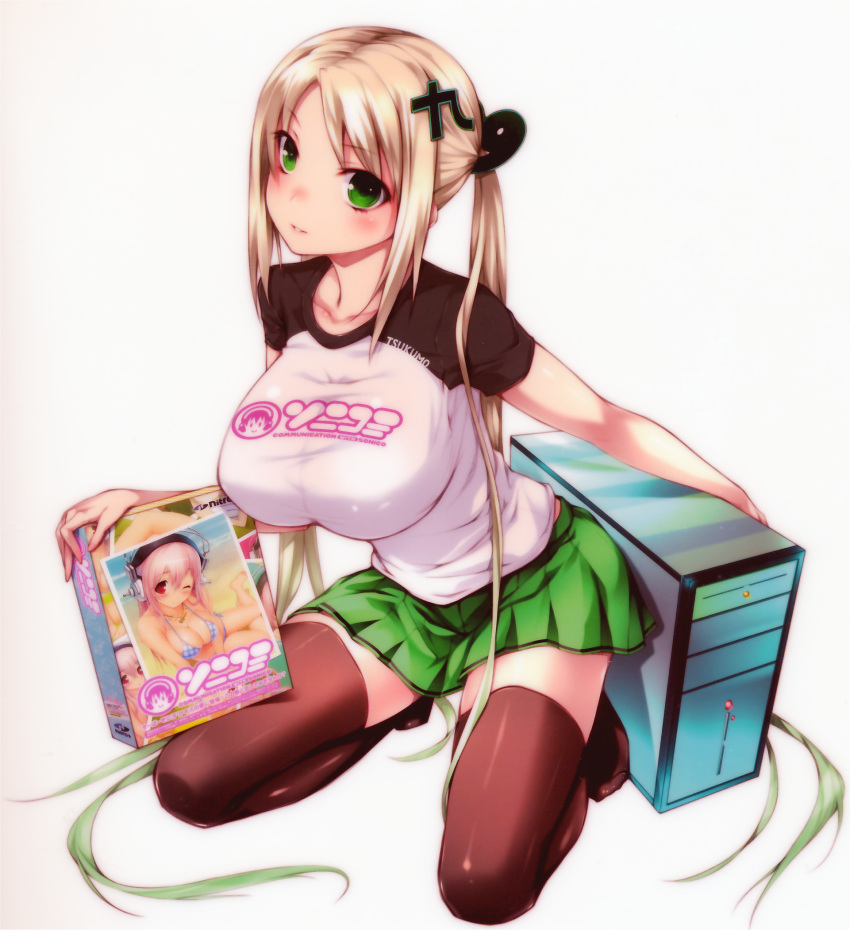 cropped ooji sonico super_sonico thighhighs tsukumo-tan