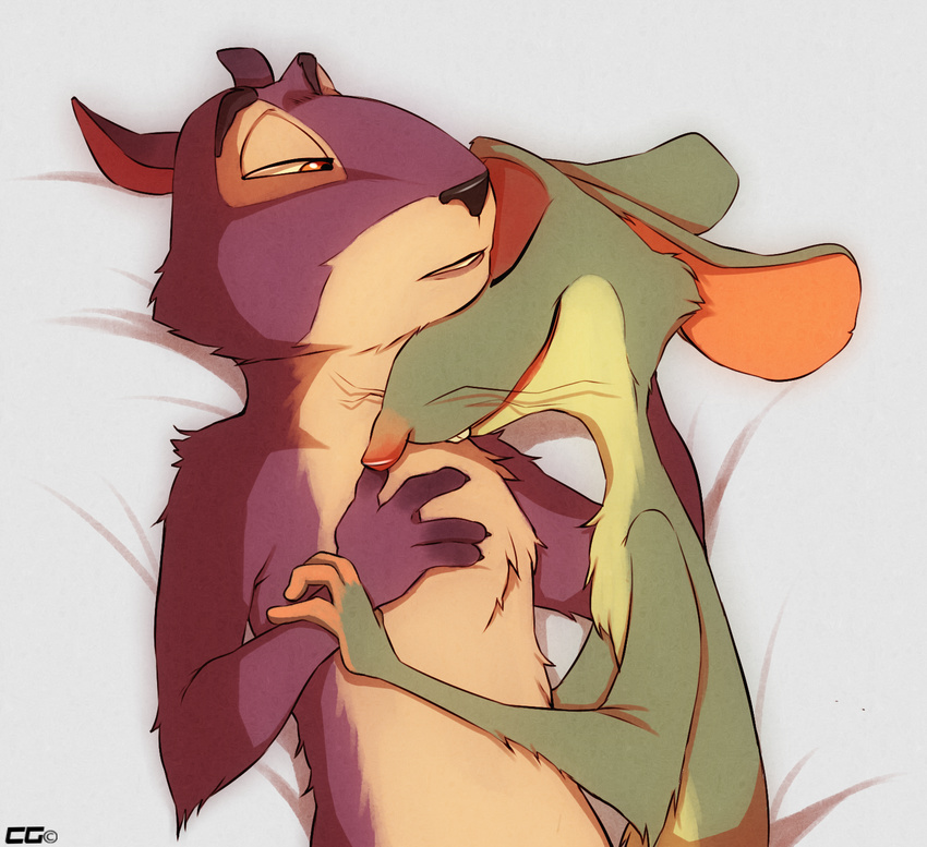 anthro avoid_posting buddy closed_eyes crazedg cuddling duo hi_res male male/male mammal murid murine rat rodent romantic romantic_ambiance romantic_couple sciurid sleeping surly the_nut_job tree_squirrel