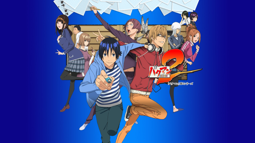 aoki_yuriko bakuman fukuda_shinta highres hiramaru_kazuya iwase_aiko miyoshi_kaya moritaka_mashiro nakai_takuro nakai_takurou niizuma_eiji takagi_akito