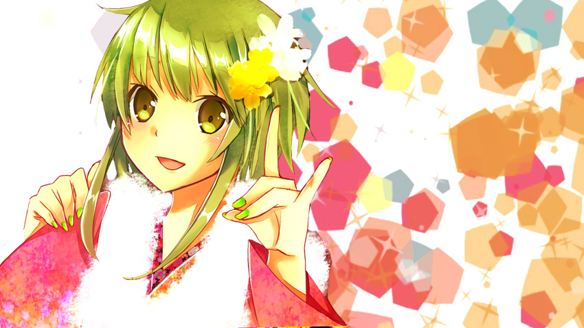 clow flowers gumi japanese_clothes vocaloid