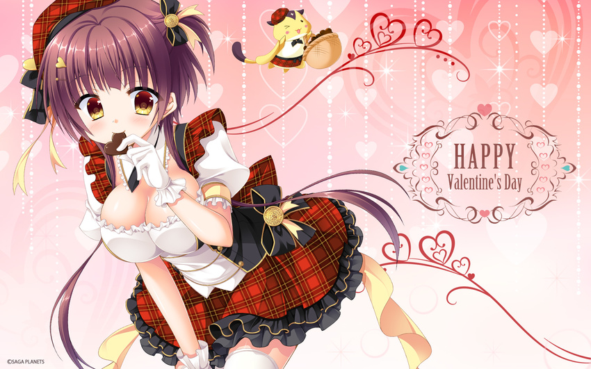 arisue_tsukasa floral_flowlove saga_planets tsubaki_kohane valentine wallpaper