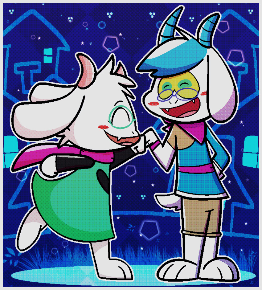 anthro bovid bump caprine castle deltarune devluca17 fist goat happy hi_res male mammal naitytune ralsei smile town undertale_(series)