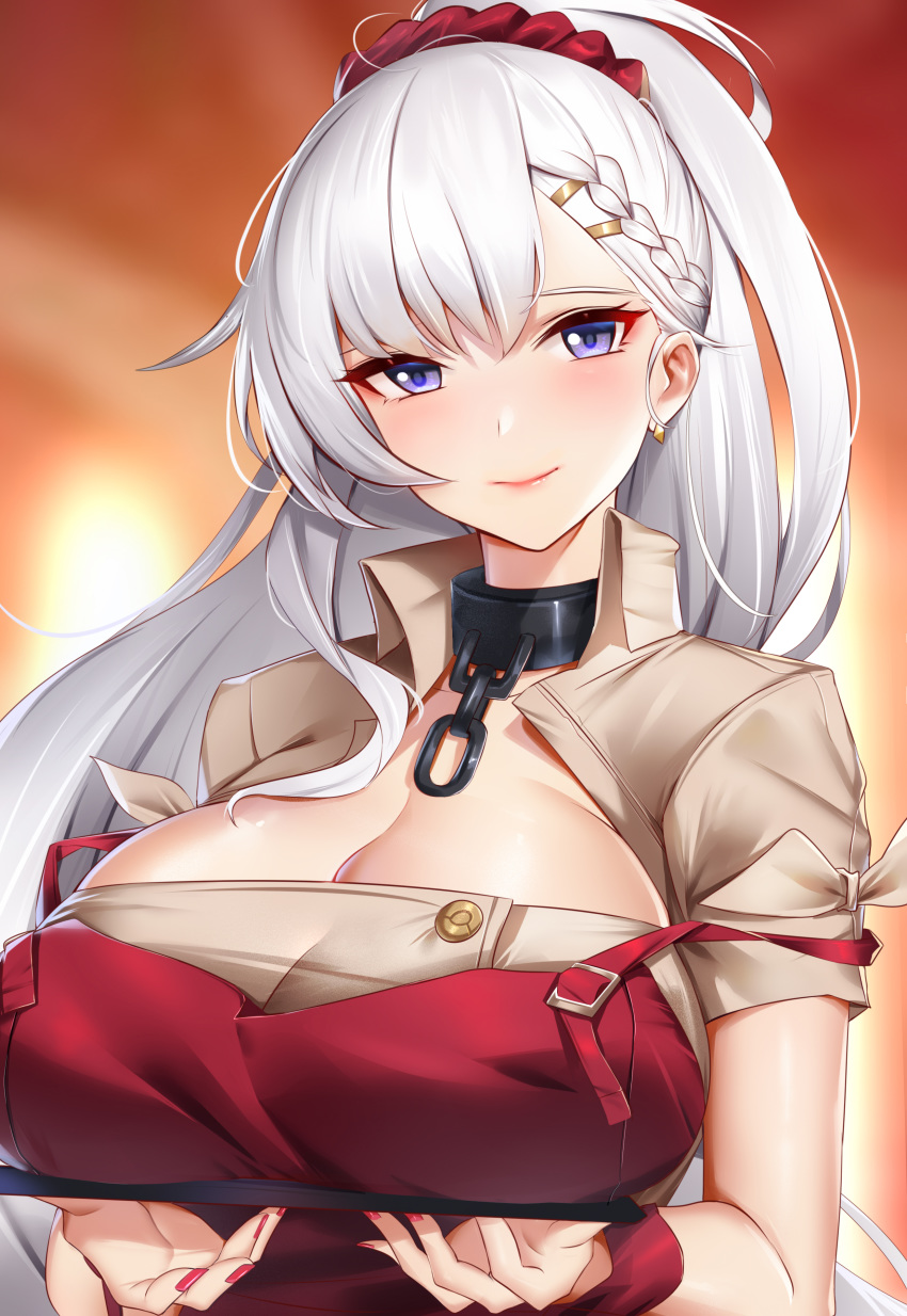 azur_lane belfast_(azur_lane) cleavage tagme wu_ganlan_cai