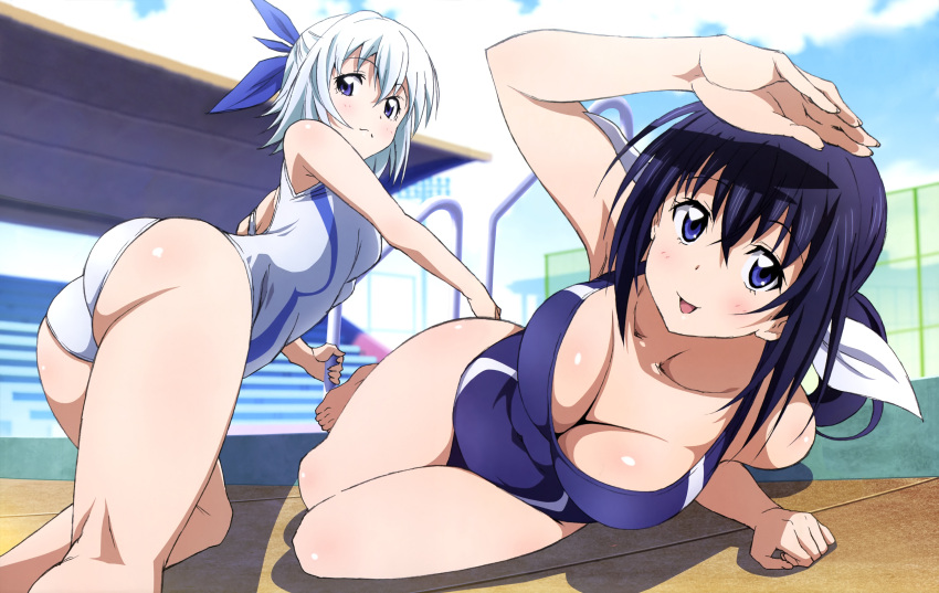 ass cleavage detexted kaminashi_nozomi keijo!!!!!!!! miyata_sayaka photoshop swimsuits takami_akio