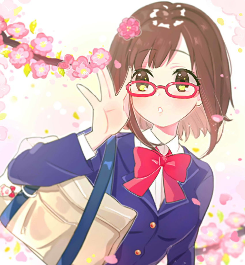 fanqie_danbaogua maekawa_miku megane seifuku the_idolm@ster the_idolm@ster_cinderella_girls