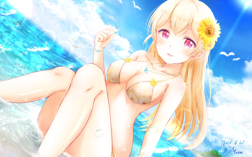 bang_dream! bikini masa_(mirage77) shirasagi_chisato swimsuits