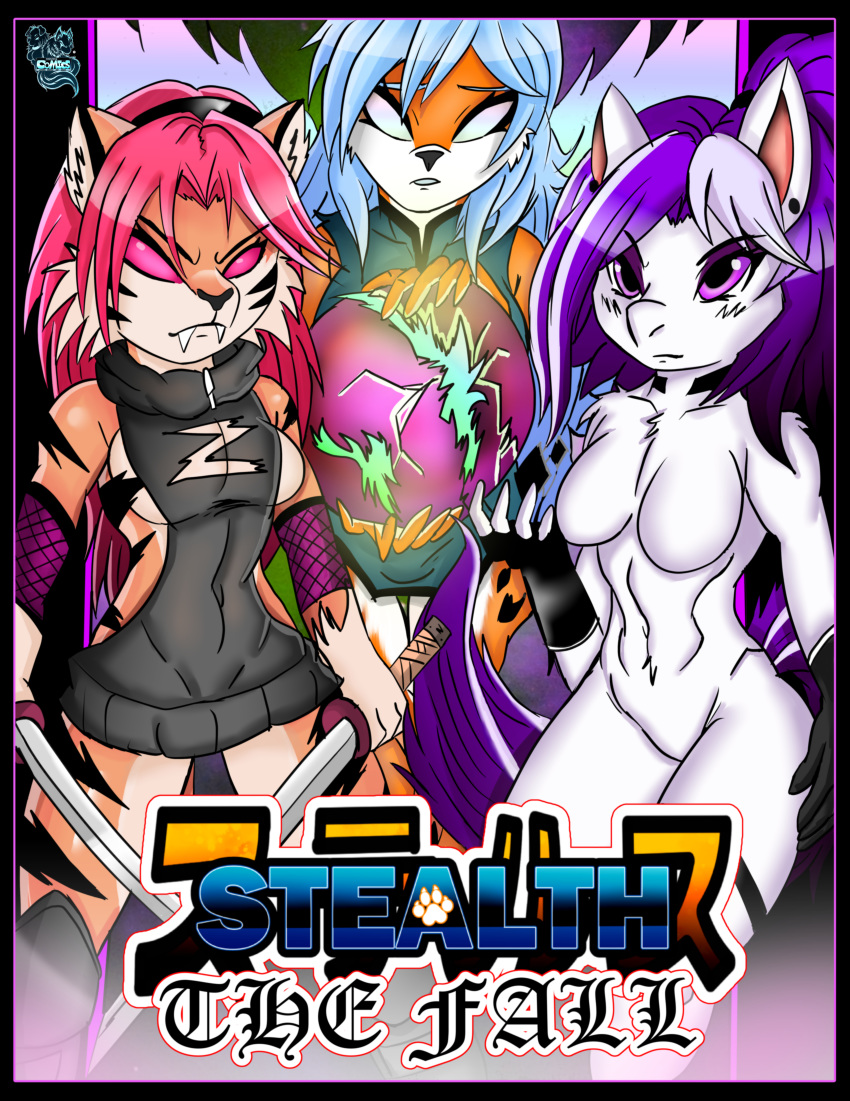 absurd_res black_border border breasts cover darkfang100 darkfangcomics english_text eyebrows eyelashes female hi_res kitsune_the_goddess_fox starlight_the_pony stealth_the_series text zara_the_sabortooth_cat