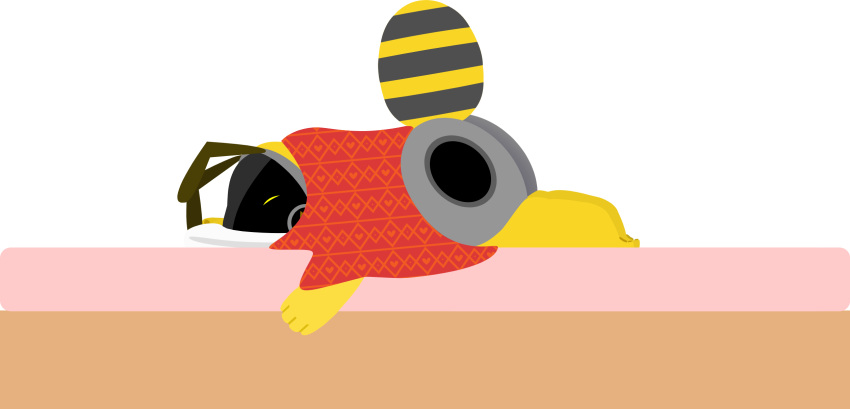 alpha_channel anthro arthropod bee face_in_pillow female hi_res honeypot_(tf2_demo_2004) hybrid hymenopteran insects machine protogen simple_background sleeping solo tf2_demo_2004 transparent_background