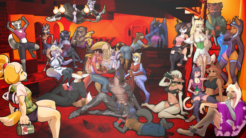 16:9 2020 4_fingers 4_toes alcohol anges animal_crossing anthro atsuii bandai_namco bar bear bearbeer beverage bikini black_outline bovid breasts breath_of_the_wild canid canine canis caprine claws clothed clothing collaboration conditional_dnp dicorn_(artist) digimon digimon_(species) digital_media_(artwork) domestic_cat domestic_dog dragon drunk ear_piercing ear_ring electronics eyebrow_piercing facial_piercing feet felid feline felis female fingers fox foxyghost fur game_console group guppic hair haokan hi_res horn humanoid igazella isabelle_(animal_crossing) kella kneeling krapinka lizard male mammal membrane_(anatomy) membranous_wings michikochan midriff mina-mortem mythological_creature mythological_scalie mythology naive_tabby nastya_tan nintendo nintendo_switch non-mammal_breasts outline piercing procyonid raccoon ratcha renamon reptile rina_(ratcha) ring_piercing salvador_zabrali scalie sheep smile snake substance_intoxication swimwear tail taurika the_legend_of_zelda toes twiren warm_colors widescreen wings winter_nacht woolrool