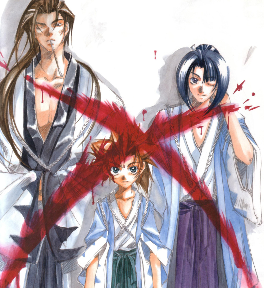 chrono_nanae hijikata_toshizo ichimura_tetsunosuke male okita_souji peacemaker_kurogane