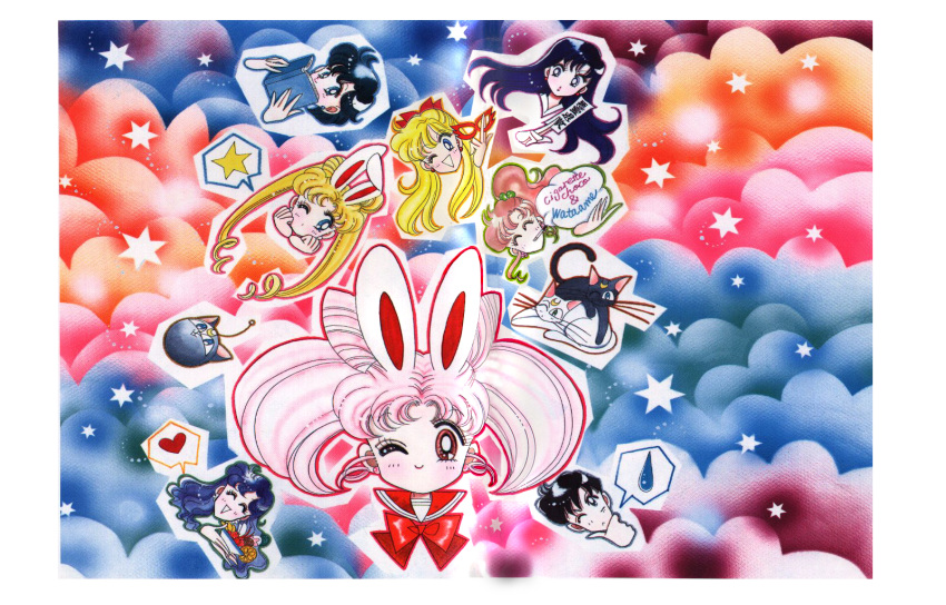 aino_minako artemis bunnygirl chiba_mamoru chibiusa hino_rei kino_makoto luna mizuno_ami sailor_moon tsukino_usagi