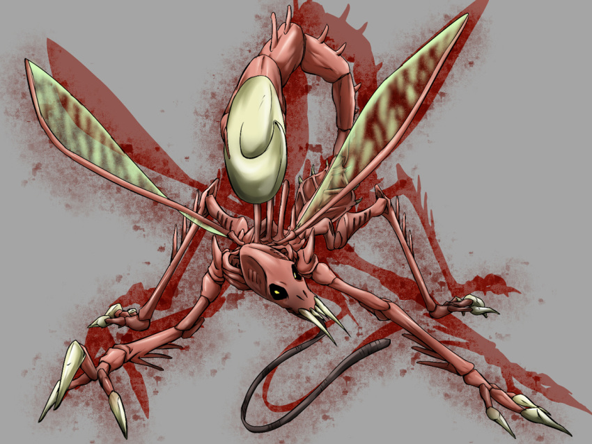 2011 3_toes 4:3 ambiguous_gender arachnid arthropod claws fangs feet feral insect_wings jade_cocoon long_tongue quadruped red_body scorpion solo spikes spikes_(anatomy) teeth toe_claws toes tongue tuturis wings yoma