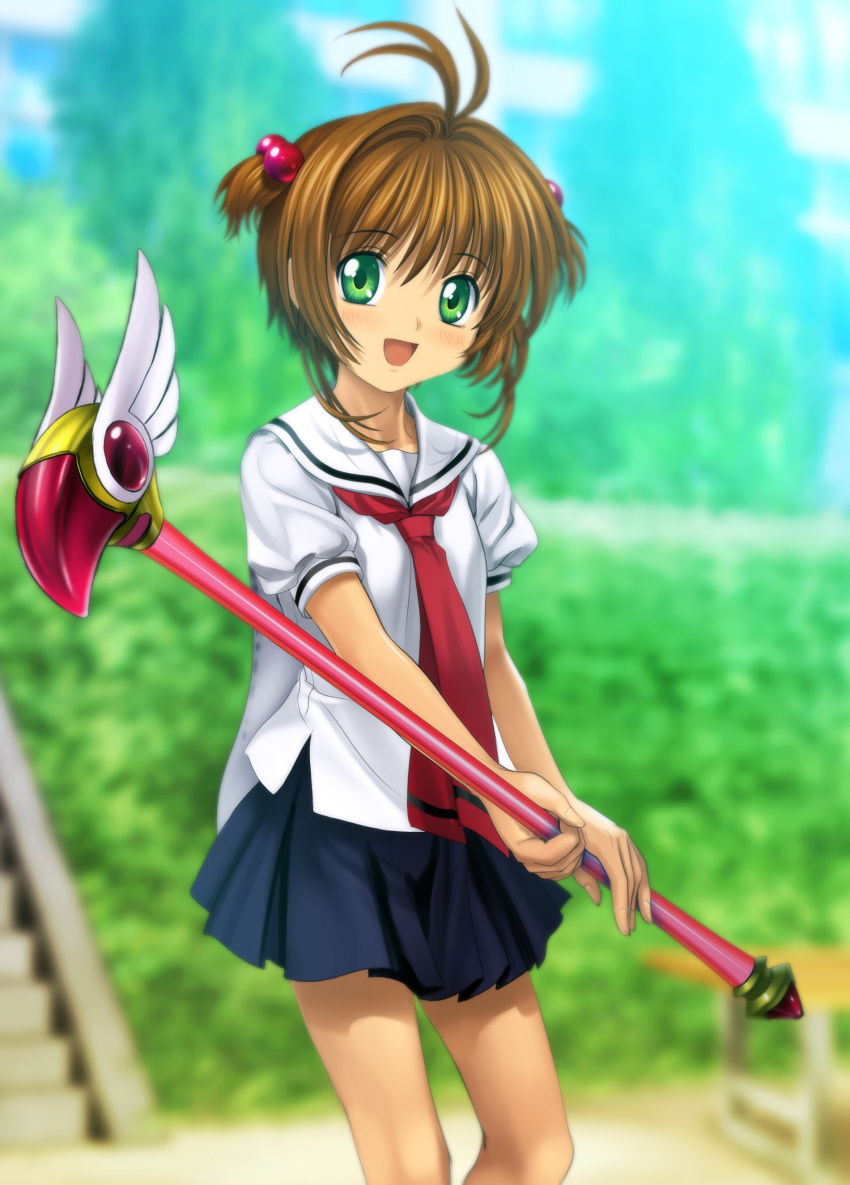 absurdres card_captor_sakura highres kinomoto_sakura lolicon mutsuki_(moonknives) school_uniform wand