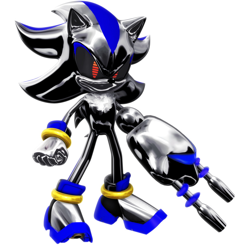 1:1 3d_(artwork) absurd_res alpha_channel ambiguous_gender black_sclera blue_body blue_skin chest_tuft digital_media_(artwork) eulipotyphlan grey_body grey_skin gun_arm hedgehog hi_res machine male mammal metal nibroc-rock red_eyes robot sega shadow_android simple_background solo sonic_the_hedgehog_(series) transparent_background tuft