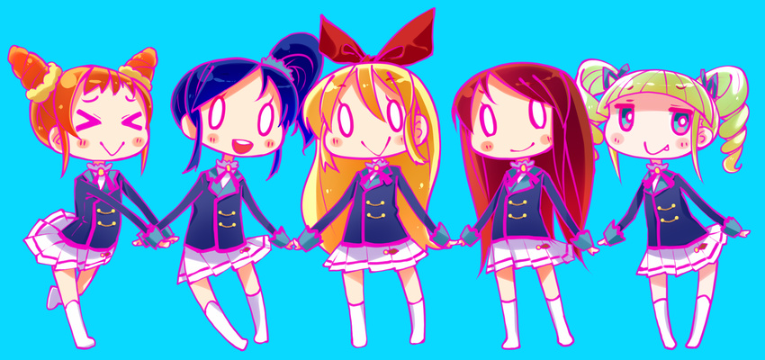 aikatsu! arisugawa_otome chibi hato_haru hoshimiya_ichigo kiriya_aoi seifuku shibuki_ran toudou_yurika