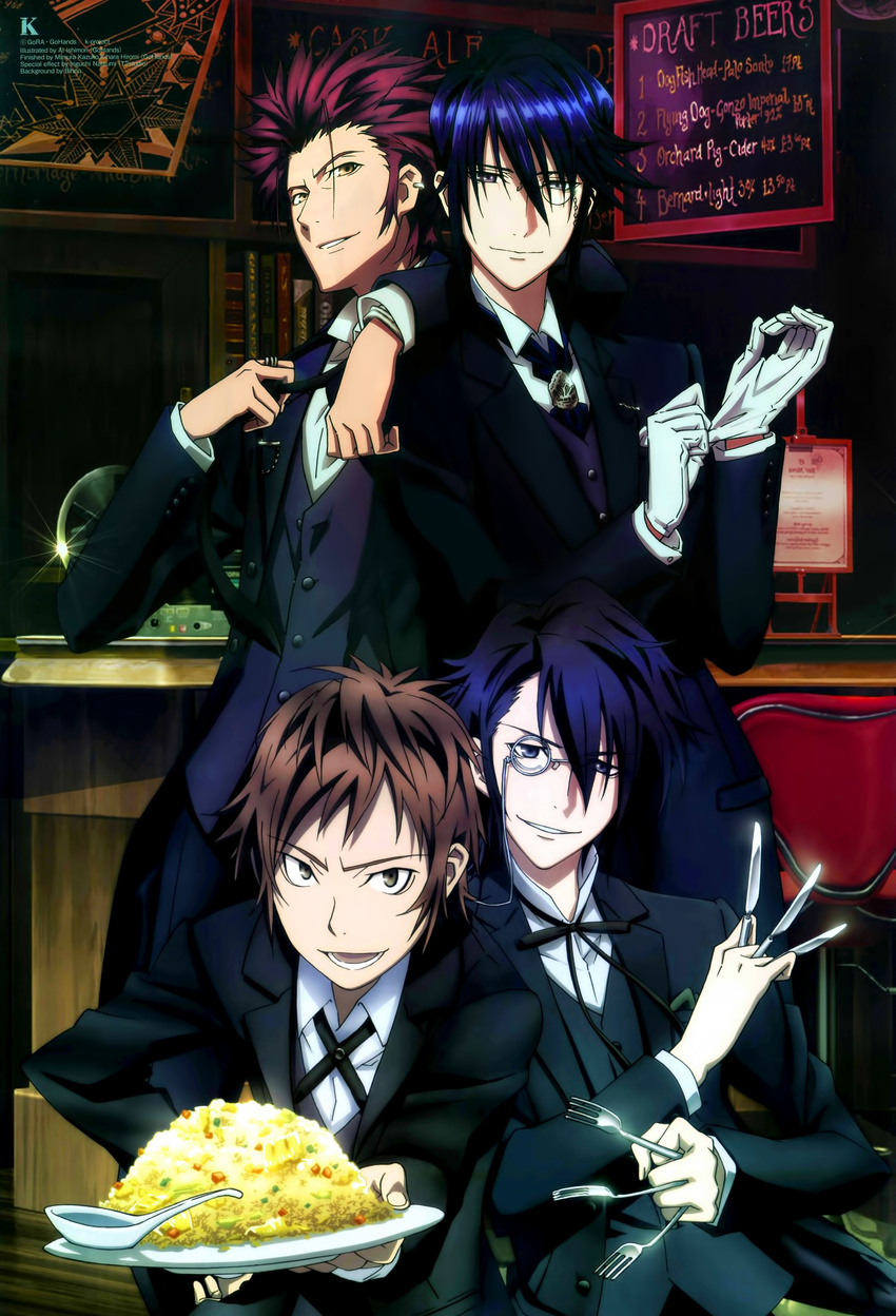 fushimi_saruhiko ishimori_ai k male munakata_reisi suoh_mikoto yata_misaki