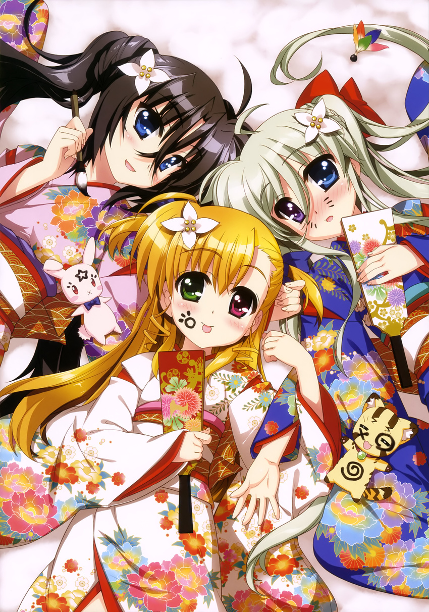 asteion einhart_stratos fujima_takuya heterochromia mahou_shoujo_lyrical_nanoha mahou_shoujo_lyrical_nanoha_vivid possible_duplicate sacred_heart sieglinde_jeremiah vivio yukata