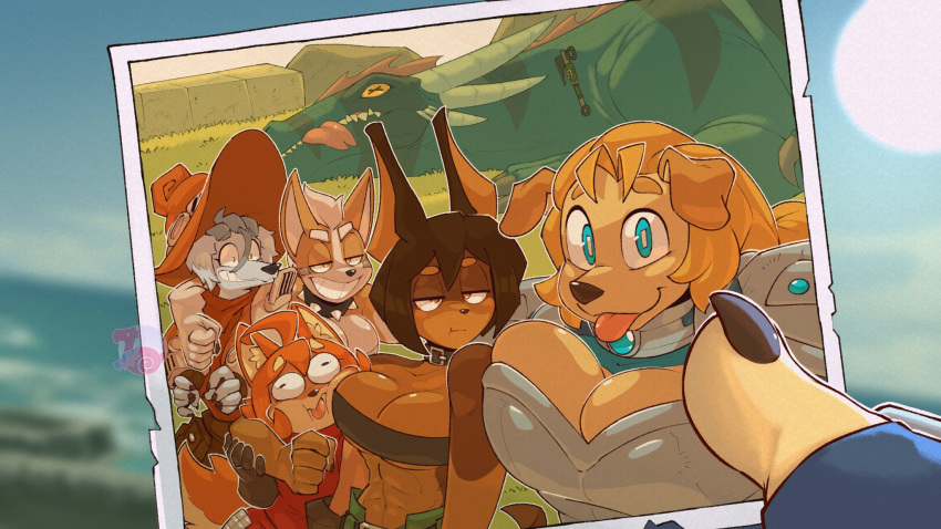 16:9 2022 after_fight aftermath anthro bird_dog blep blonde_hair blue_eyes borzoi breast_squish breasts brown_body brown_fur brown_hair canid canine canis death dobermann dog_knight_rpg domestic_dog dragon female feral fur gogomrdodo golden_retriever group group_photo group_picture hair herding_dog hi_res holding_photo hunting_dog jeane_(ceehaz) maci_(ceehaz) mammal mythological_creature mythological_scalie mythology nix_(ceehaz) orange_body orange_fur orange_hair orinette_(ceehaz) pastoral_dog photo pinscher pomeranian retriever rory_(ceehaz) scalie selfie sighthound spitz squish tan_body tan_fur tongue tongue_out welsh_corgi white_body white_fur white_hair widescreen wounded