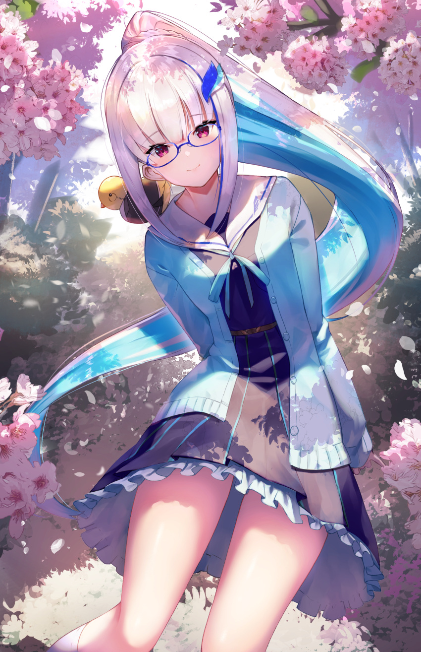 artist_revision lize_helesta megane nijisanji seifuku sukocchi sweater