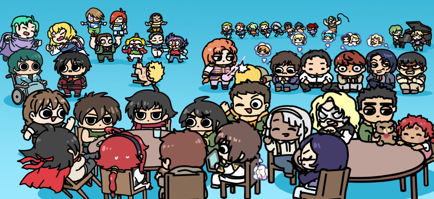 absurdres afei_(sfma3248) amuro_ray argo_gulskii ass asticassia_school_uniform athrun_zala banagher_links black_hair blonde_hair blue_hair braid cagalli_yula_athha cape chair chang_wufei char's_counterattack chibi chibodee_crocket clown compass_uniform computer dante_zogratis dark_skin domon_kasshu duo_maxwell ericht_samaya four_murasame g_gundam george_de_sand gigi_andalusia glasses gundam gundam_00 gundam_0083 gundam_hathaway's_flash gundam_narrative gundam_seed gundam_seed_destiny gundam_seed_freedom gundam_suisei_no_majo gundam_thunderbolt gundam_unicorn gundam_wing hathaway_noa headband heero_yuy highres instrument io_fleming johann_trinity jona_basta kamille_bidan kira_yamato kou_uraki lacus_clyne loran_cehack marida_cruz mask michael_trinity mikazuki_augus mineva_lao_zabi mobile_suit_gundam necktie nena_trinity nicol_ascart nude one_eye_closed piano quatre_raberba_winner quess_paraya rau_le_creuset red_hair red_headband sai_saici scarf school_uniform setsuna_f._seiei shinn_asuka smile stellar_loussier tieria_erde trowa_barton turn_a_gundam violin wheelchair whip zaft_uniform zeta_gundam