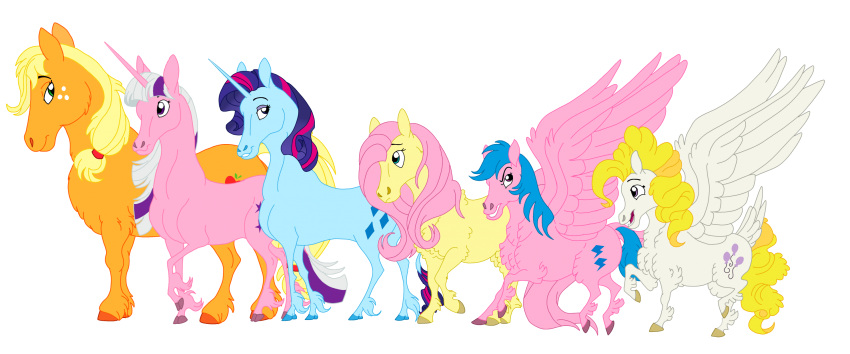 2023 alpha_channel applejack_(mlp_g1) blonde_hair blue_body blue_fur blue_hair cutie_mark earth_pony equid equine feathered_wings feathers female feral firefly_(pre-g4) freckles fur group hair hasbro hi_res highlights_(coloring) hooves horn horse mammal mlp_g1 my_little_pony mythological_creature mythological_equine mythology open_mouth open_smile orange_body orange_fur pegasus pink_body pink_fur pink_hair pink_wings pony posey_(pre-g4) pre-g4 purple_hair purple_highlights realistic sketch-shepherd smile snout sparkler_(mlp_g1) surprise_(pre-g4) tail twilight_(mlp) unicorn unicorn_horn white_body white_fur white_hair white_wings wings yellow_body yellow_fur