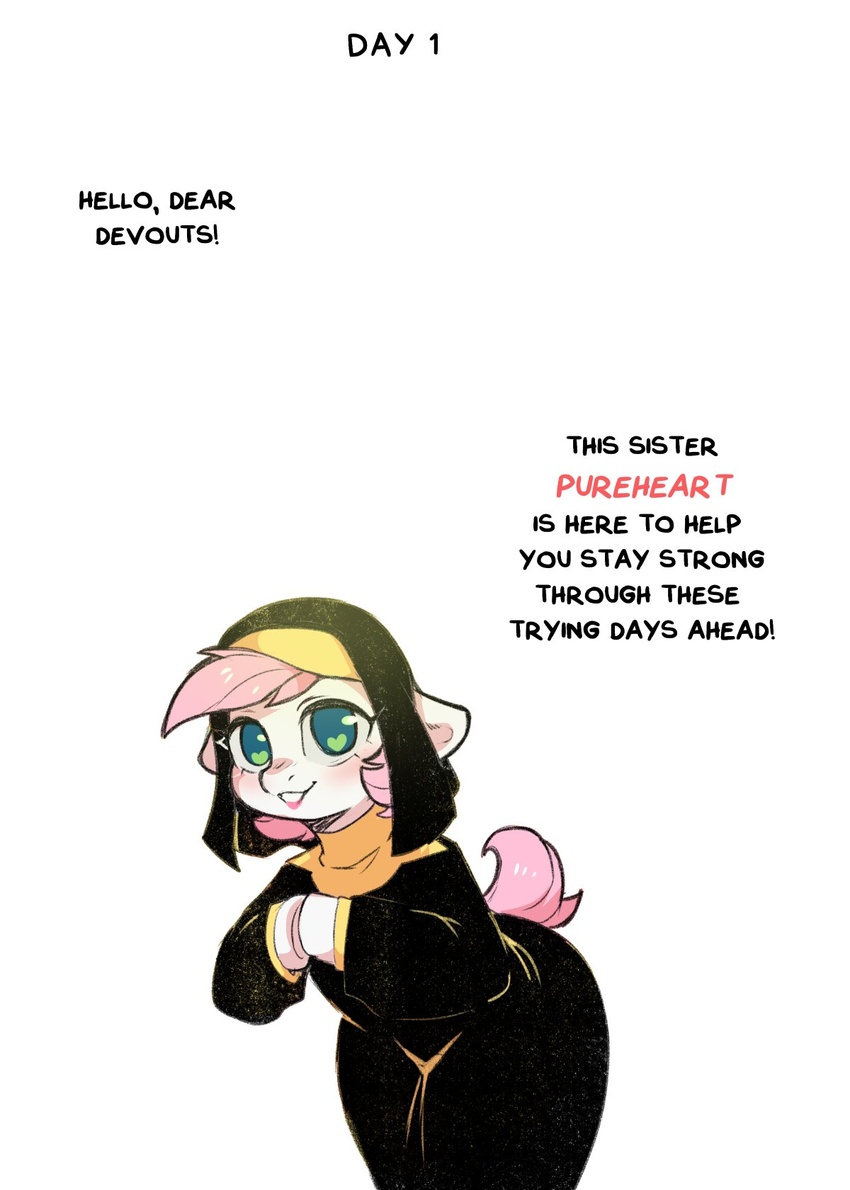 cold-blooded-twilight equid equine female hi_res horse mammal meme no_nut_november nun_outfit pony solo