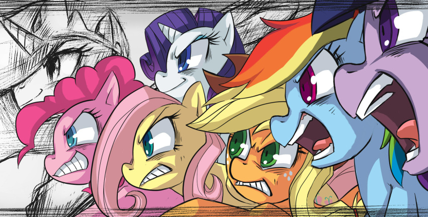 applejack_(mlp) arthropod blonde_hair blue_body blue_eyes blue_fur butterfly clothing crossover crown cutie_mark earth_pony equid equine female feral fluttershy_(mlp) freckles friendship_is_magic fur getter_robo green_eyes group hair hasbro hat headgear headwear hi_res horn horse insects lepidopteran long_hair mammal mane multicolored_hair my_little_pony mythological_creature mythological_equine mythology open_mouth orange_hair pink_hair pinkie_pie_(mlp) pony princess princess_celestia_(mlp) purple_body purple_eyes purple_fur purple_hair rainbow_dash_(mlp) rainbow_hair rarity_(mlp) red_hair royalty tongue twilight_sparkle_(mlp) two_tone_hair uc77 unicorn