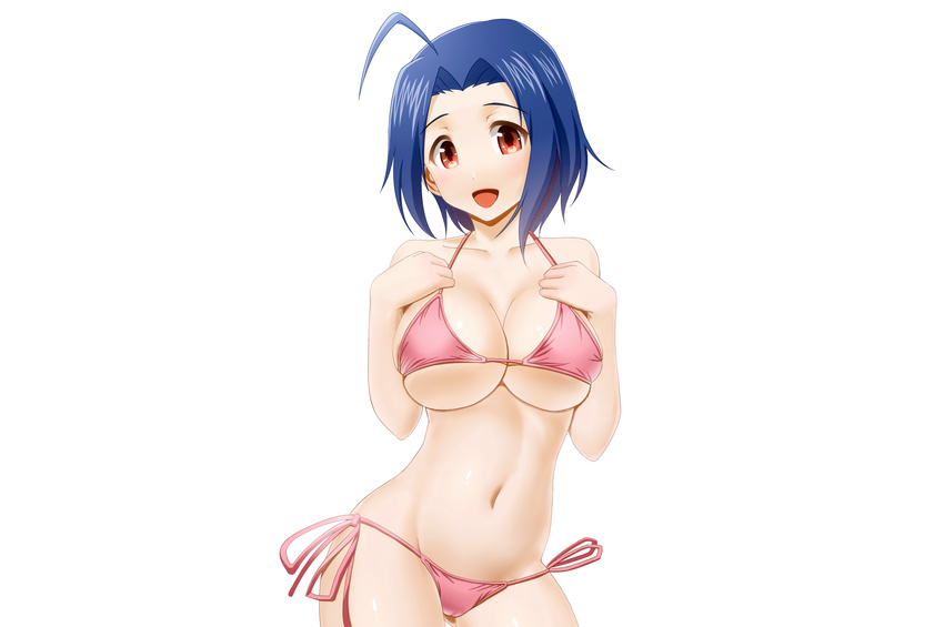 cameltoe idolmaster miura_azusa photoshop swimsuit takahirokun white