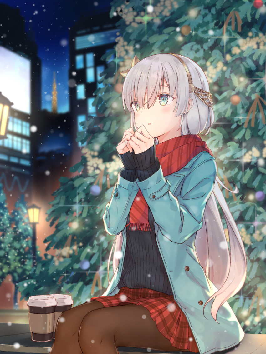 anastasia_nikolaevna_romanova_(fate/grand_order) christmas fate/grand_order kyaroru pantyhose sweater