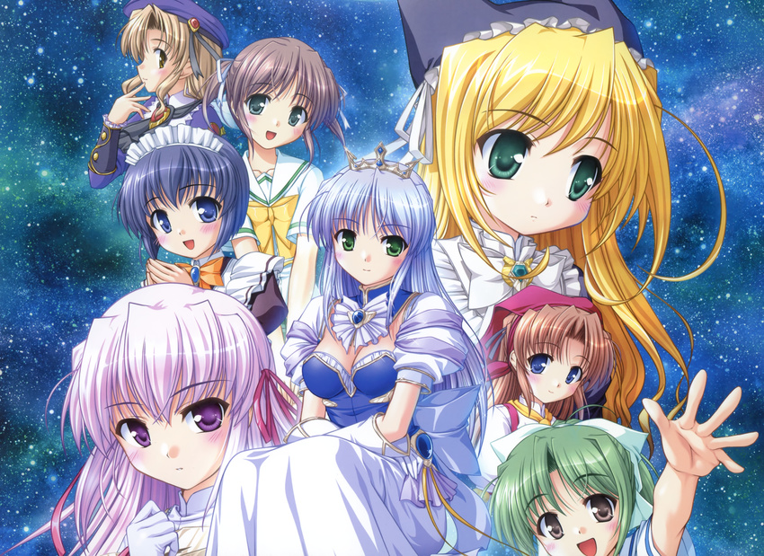 asagiri_mai august bekkankou estel_freesia feena_fam_earthlight hozumi_sayaka mia_clementis takamizawa_natsuki toyama_midori wreathlit_noel yoake_mae_yori_ruriiro_na