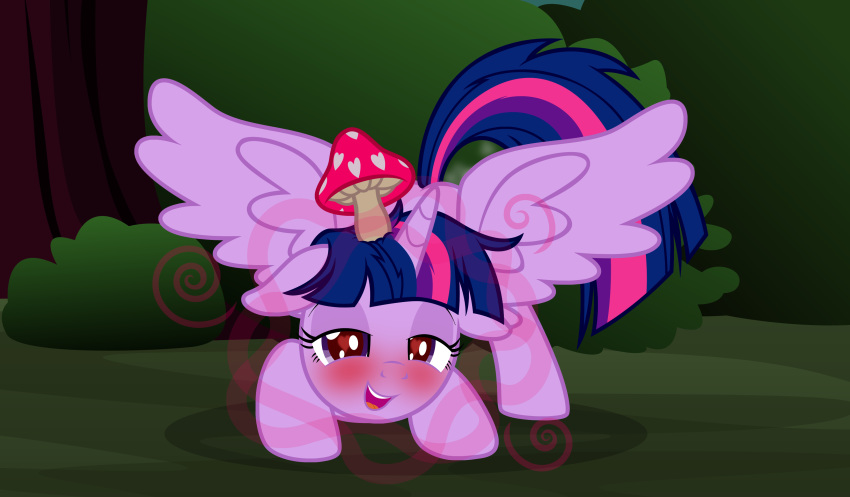 2020 absurd_res alicorn aphrodisiac ass_up badumsquish bedroom_eyes blush earthbound_(series) equid equine feathered_wings feathers female feral forest friendship_is_magic fungus hair hasbro heart_eyes heart_symbol hi_res horn imminent_sex in_heat looking_at_viewer lying mammal messy_hair messy_tail mind_control mushroom my_little_pony mythological_creature mythological_equine mythology narrowed_eyes nintendo on_front pheromones plant purple_eyes purple_hair raised_tail ramblin'_evil_mushroom seductive solo spread_wings status_effect tail tree twilight_sparkle_(mlp) wing_boner wingding_eyes wings