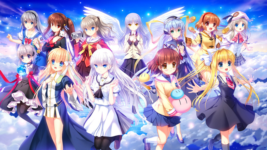 air angel_beats! charlotte clannad crossover dress furukawa_nagisa harmonia heels hoshino_yumemi kagari_(rewrite) kamio_misuzu kanon key little_busters! na-ga naruse_shiroha natsume_rin neko noumi_kudryavka pantyhose planetarian possible_duplicate rewrite sakagami_tomoyo seifuku shiona_(harmonia) summer_pockets tenshi tomori_nao tsukimiya_ayu wallpaper wings