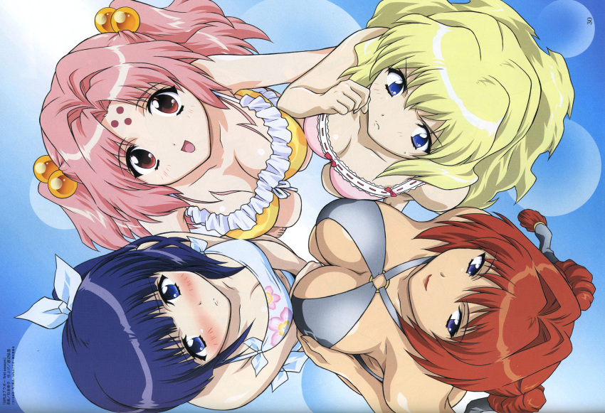 fukuyama_lisa girls_bravo koyomi_hare_nanaka maharu_sena_kanaka swimsuit