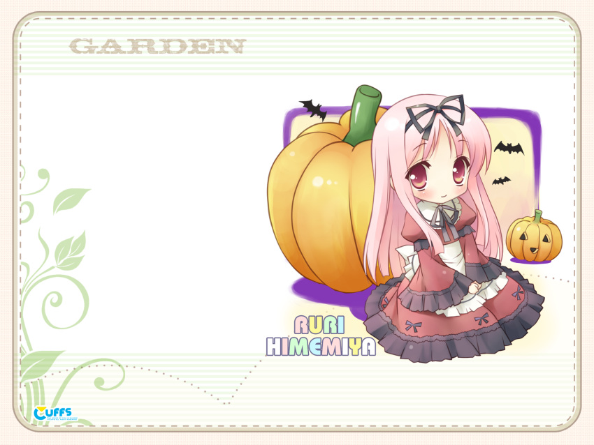 chibi cuffs garden halloween himemiya_ruri kanekiyo_miwa lolita_fashion wallpaper