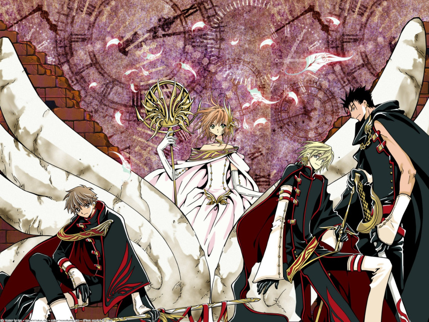 clamp clocks fay_d_flourite feathers kurogane sakura syaoran tsubasa_reservoir_chronicle