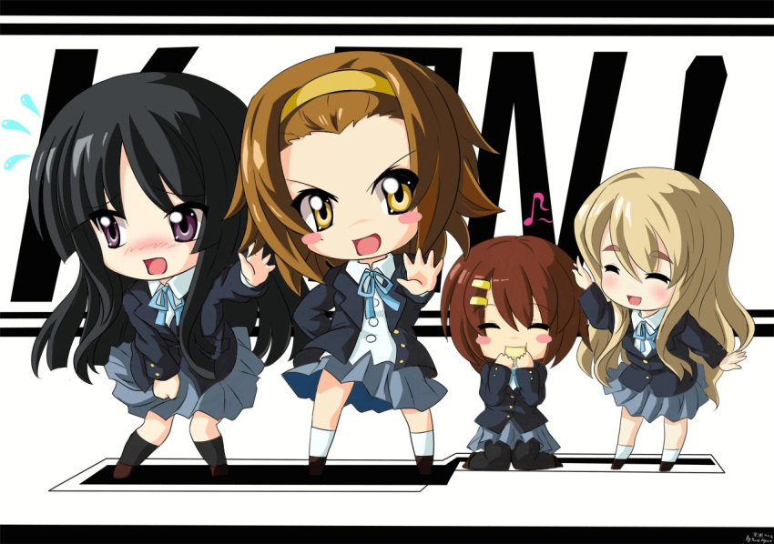 abyss_of_parliament akiyama_mio chibi hirasawa_yui k-on! kotobuki_tsumugi pantyhose seifuku tainaka_ritsu